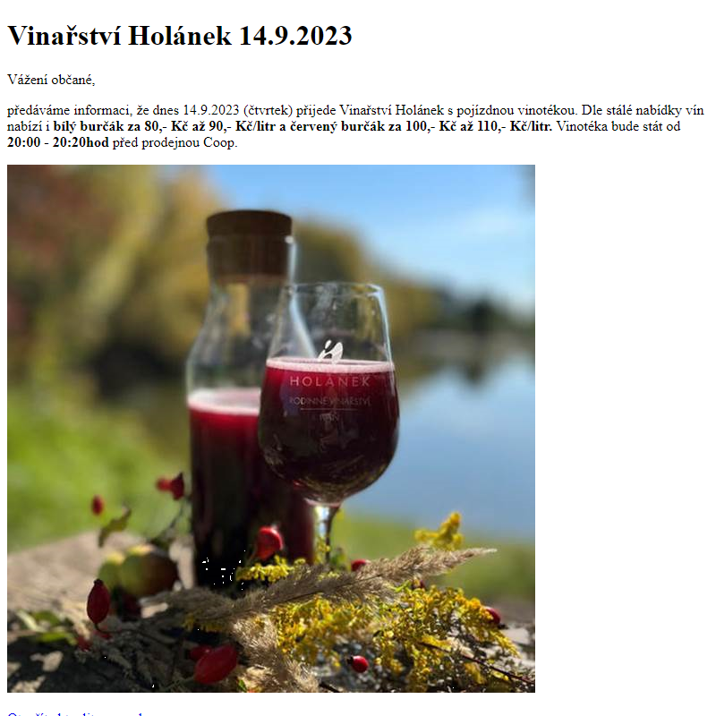 www.hlusovice.eu - Vinařství Holánek 14.9.2023