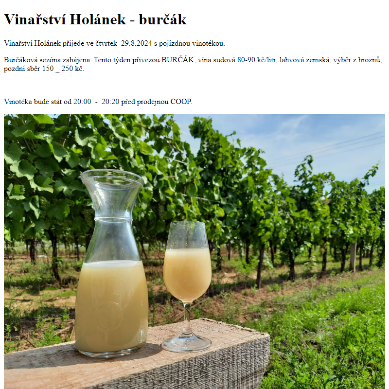 www.hlusovice.eu - Vinařství Holánek - burčák