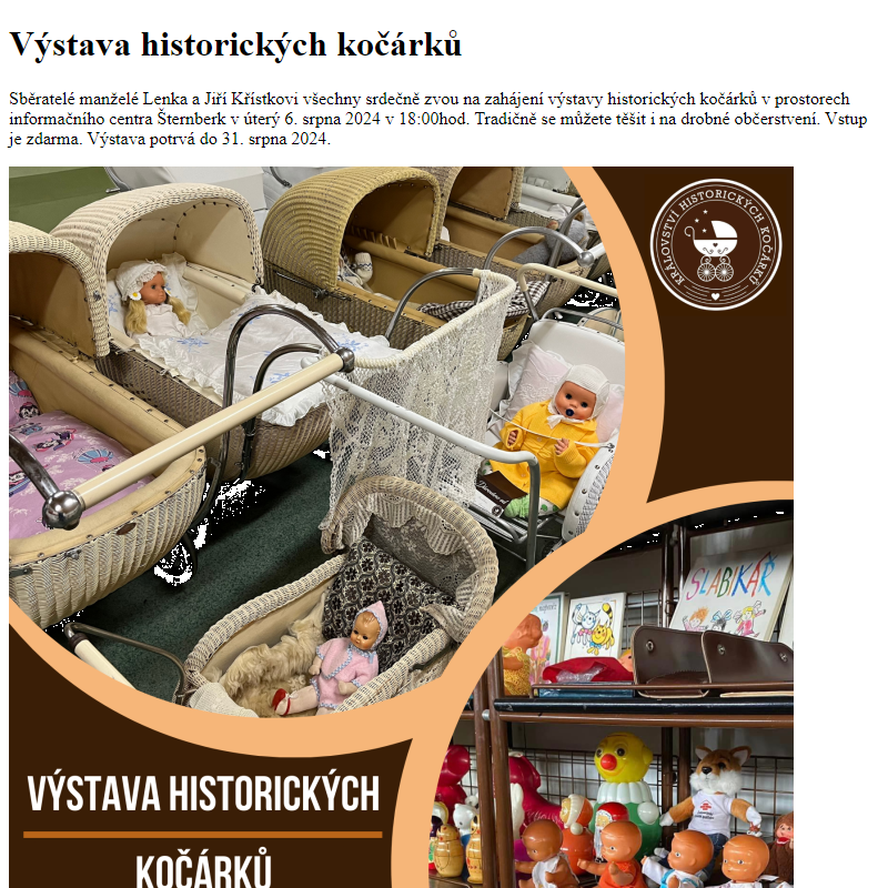 www.hlusovice.eu - Výstava historických kočárků