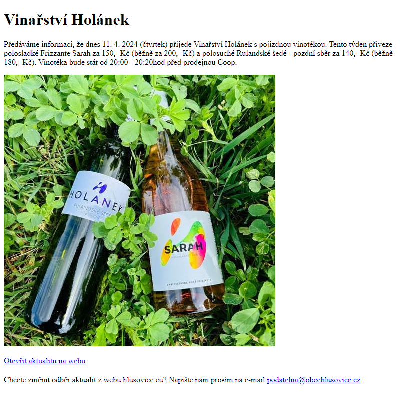 www.hlusovice.eu - Vinařství Holánek