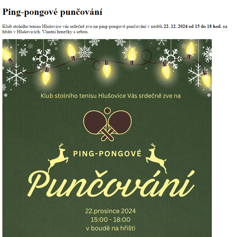 www.hlusovice.eu - Ping-pongové punčování