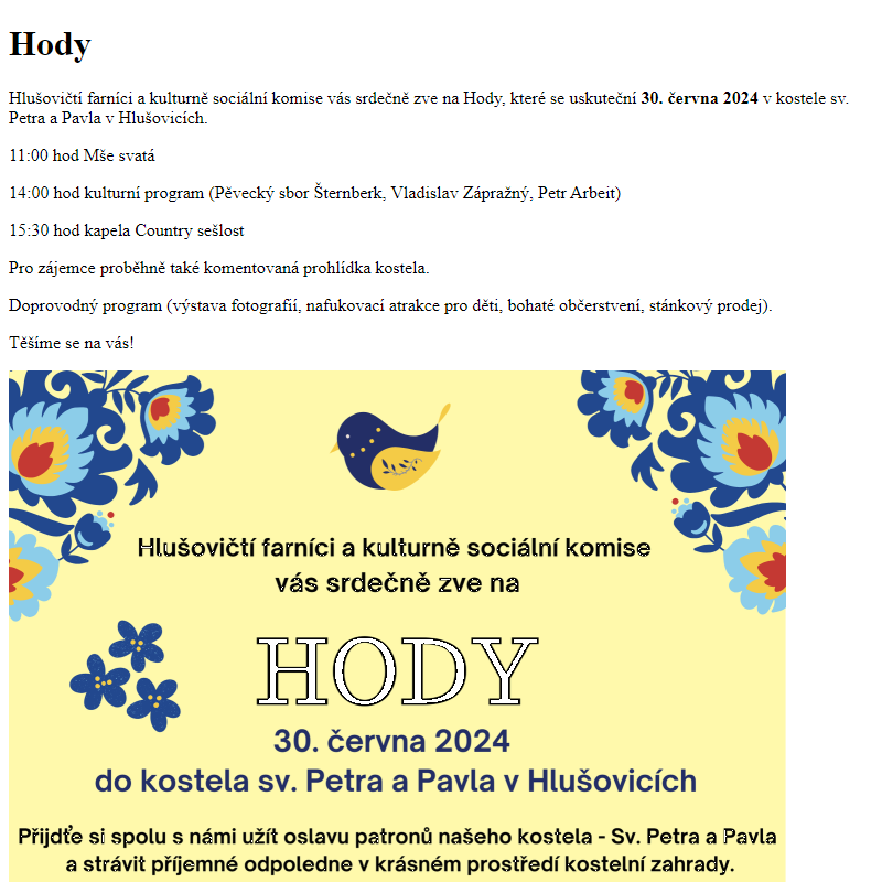 www.hlusovice.eu - Hody