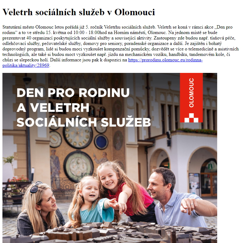 www.hlusovice.eu - Veletrh sociálních služeb v Olomouci