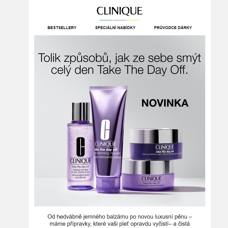 NOVINKA! Čisticí pěna Take The Day Off™ Facial Cleansing Mousse.