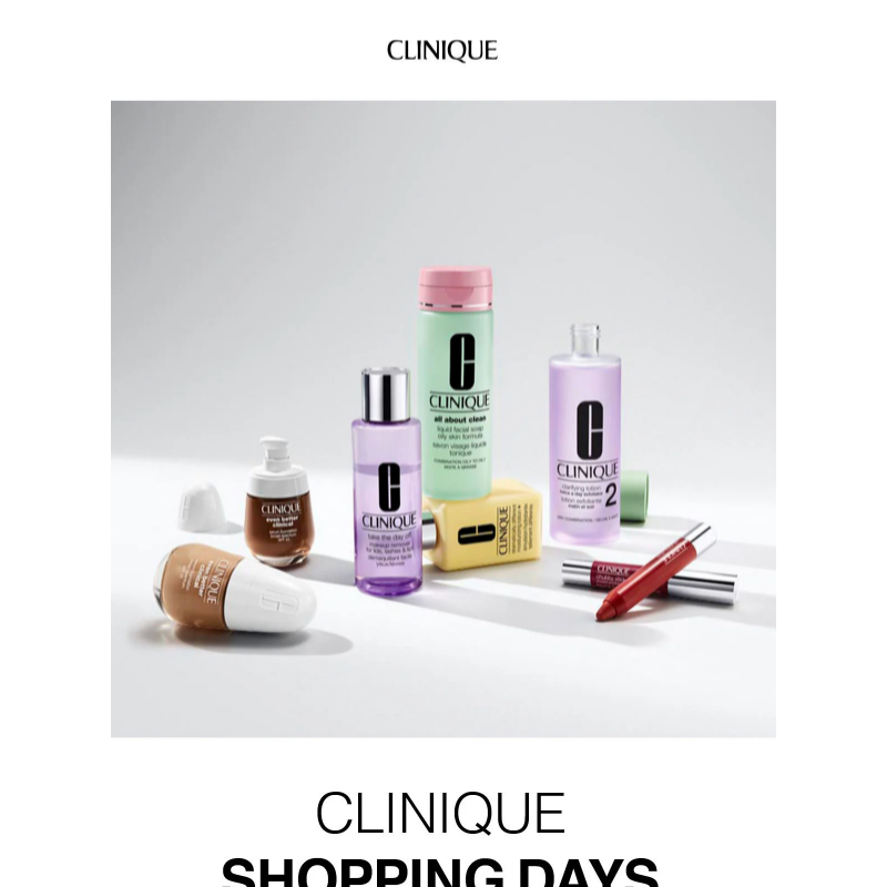 Clinique Shopping Days jsou tu!