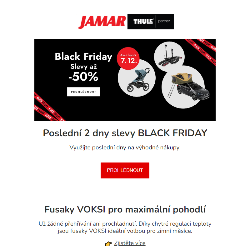  Poslední 2 dny až 50 % slevy BLACK FRIDAY