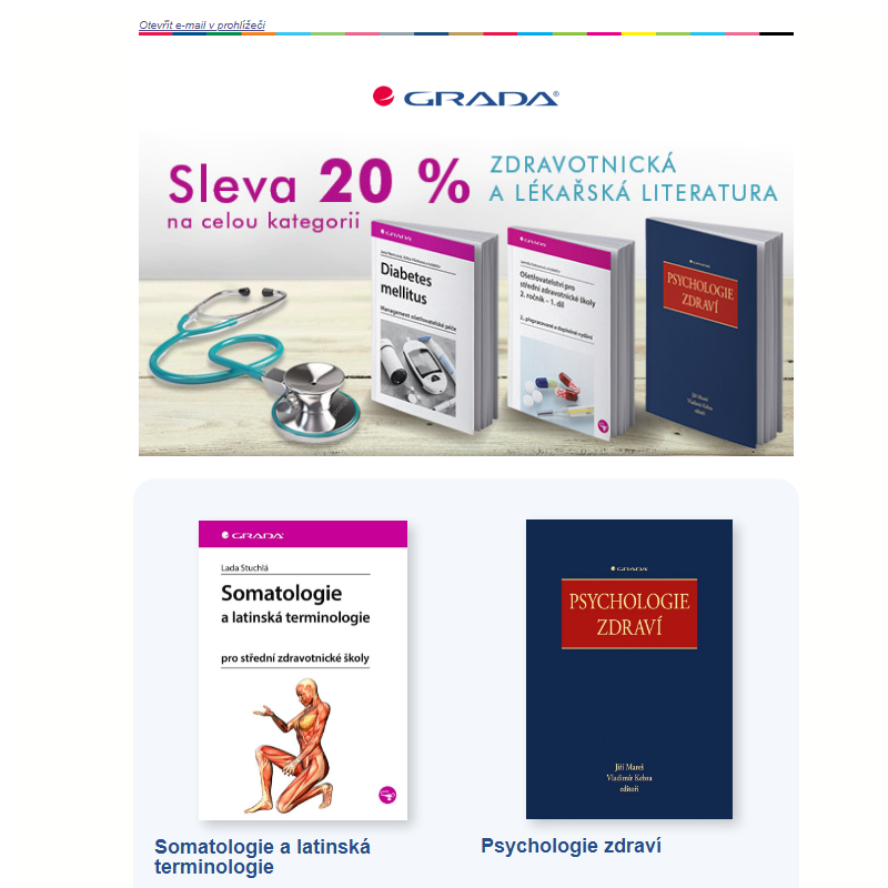 Sleva 20 % na zdravotnickou a lékařskou literaturu!