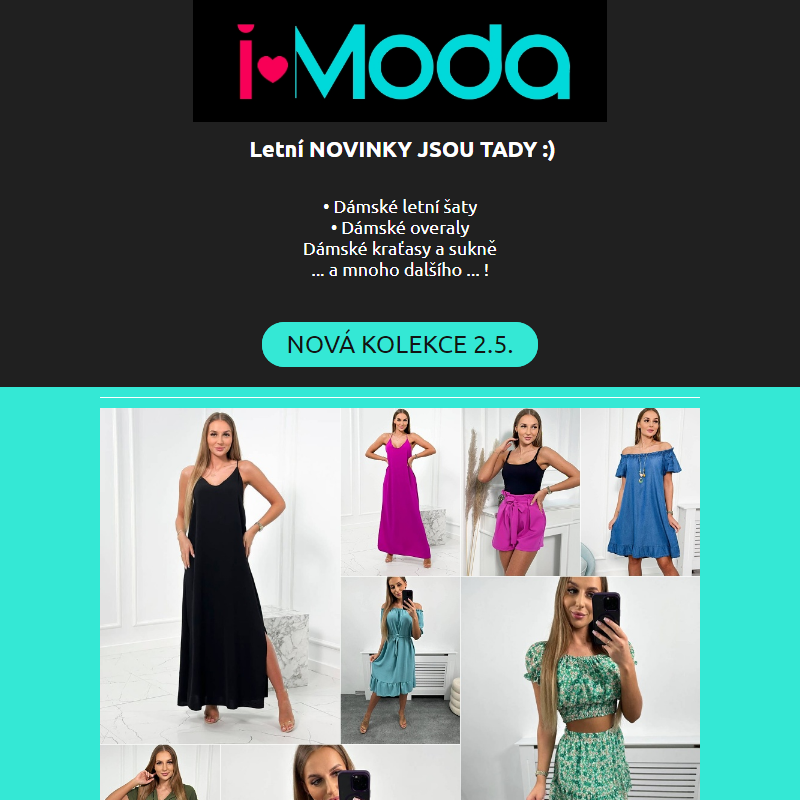 _  Podívejte se na letní NOVINKY v e-shopu I-moda.cz - šaty, overaly, sukně