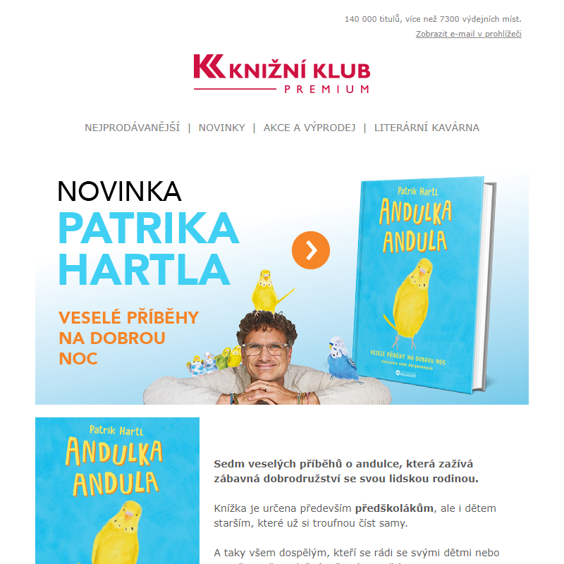 _ Knížka Patrika Hartla pro děti a další srpnové novinky! Zásilkovna až domů jen za 30 Kč.