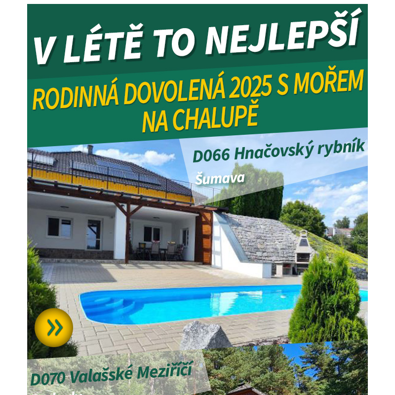 Dovolena 2025 s morem na chalupe