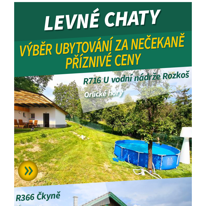 Levne chaty za necekane priznive ceny