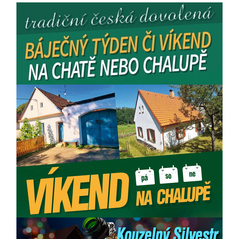 Tyden ci vikend na chate nebo chalupe