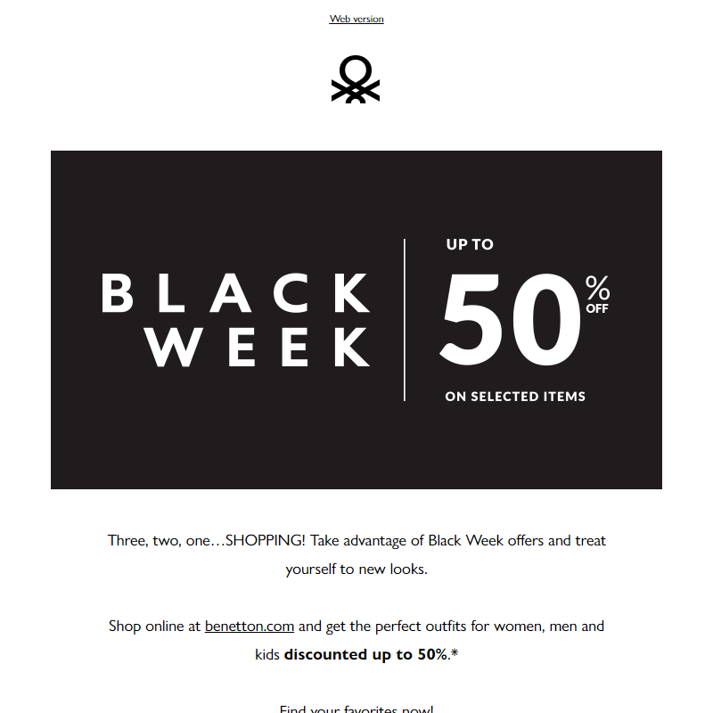 Black Week is here: get up to 50% off