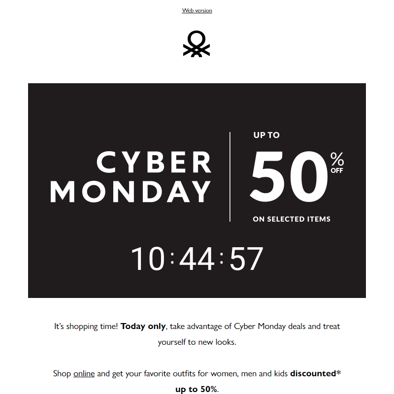 Cyber Monday is here: discounts up to 50%