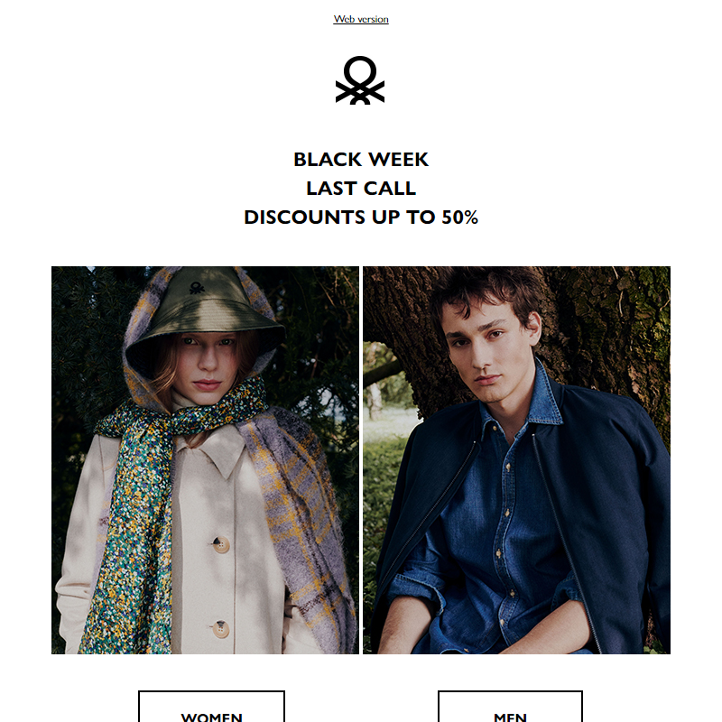 Last days of Black Week: up to 50% off