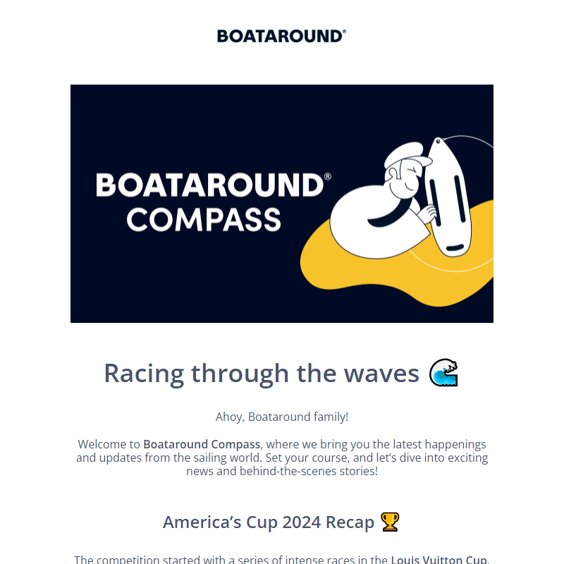 Boataround Compass: catch the latest in sailing! _