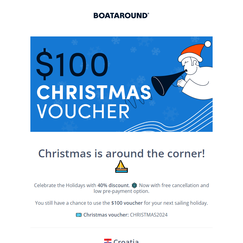 Boataround’s Christmas Deals are jingling! Don’t miss out __