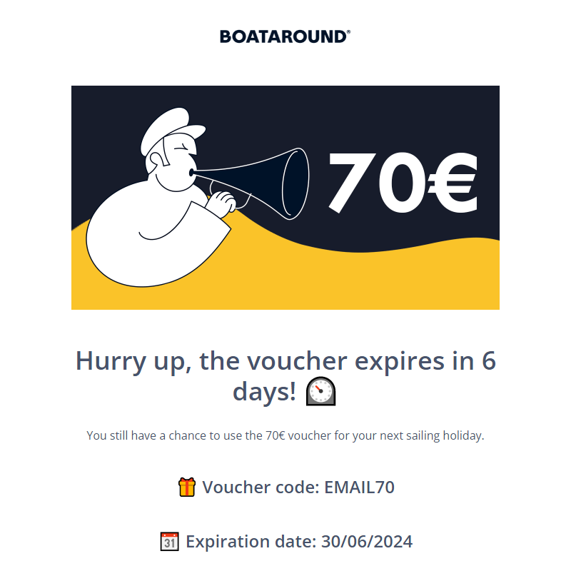 Your voucher will expire in a few days _