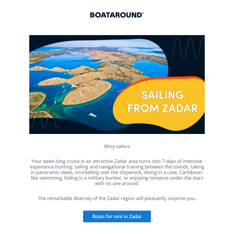 Sailing from Zadar __