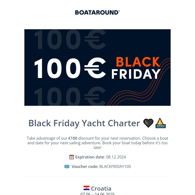 Your 100€ Voucher is sailing away! _