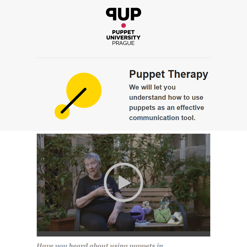 Upgrade your skills with Puppet Therapy courses!