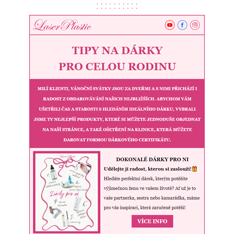 Tipy na dárky pro celou rodinu _