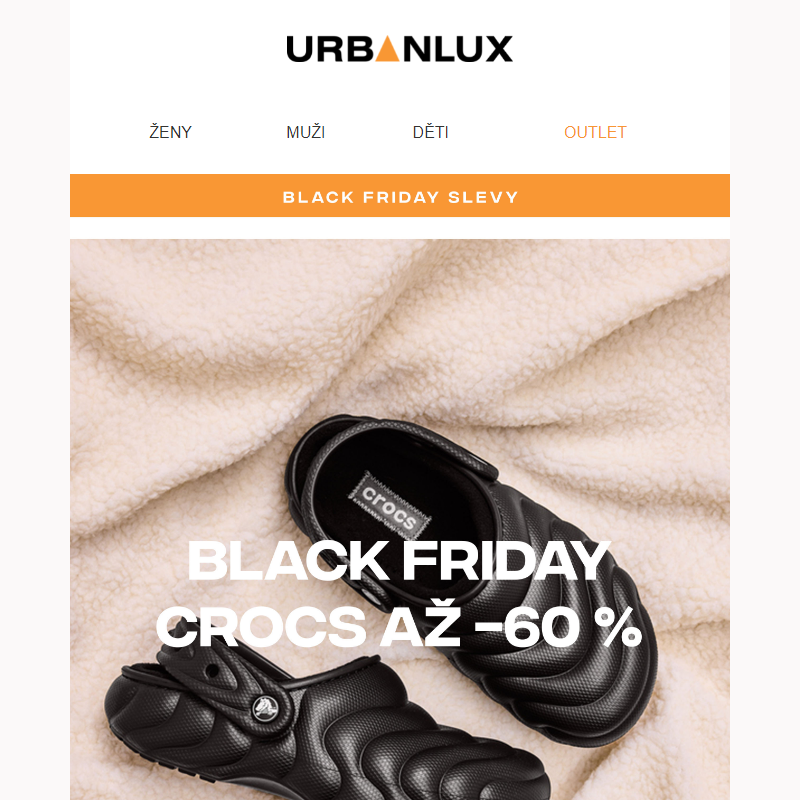 Crocs Black Friday - slevy až 60 %