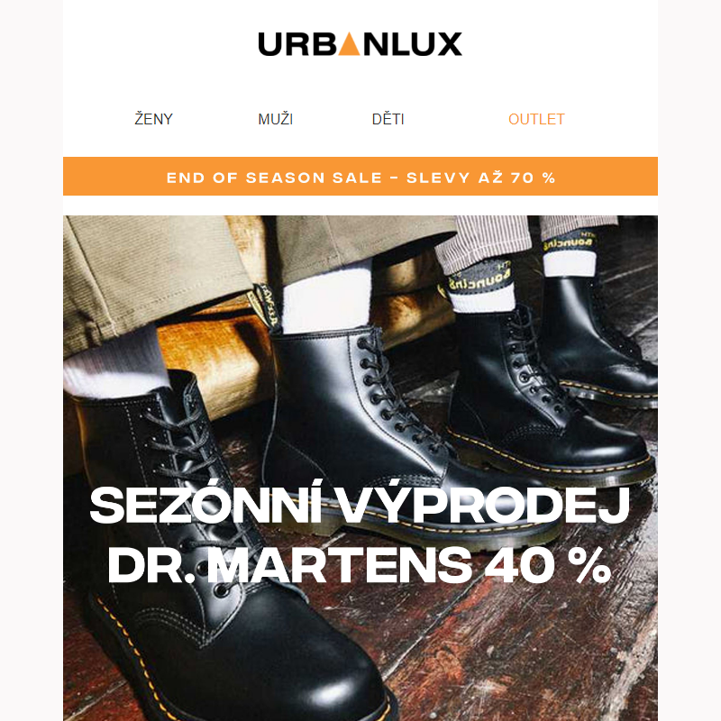 Velký výprodej Dr. Martens & Crocs! __