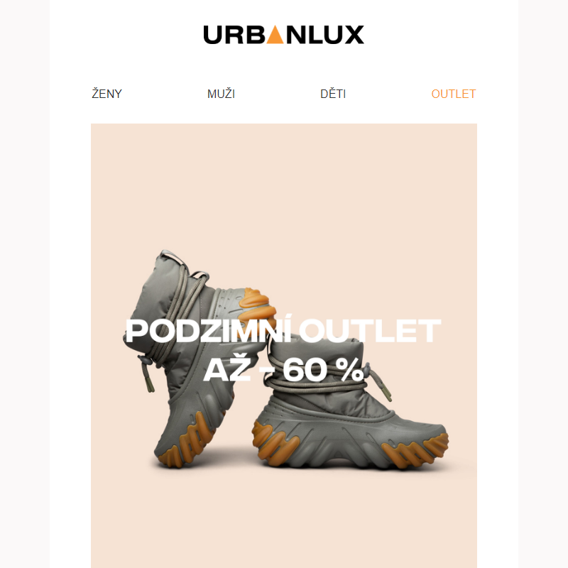 Podzimní outlet má až 60 % slevy.