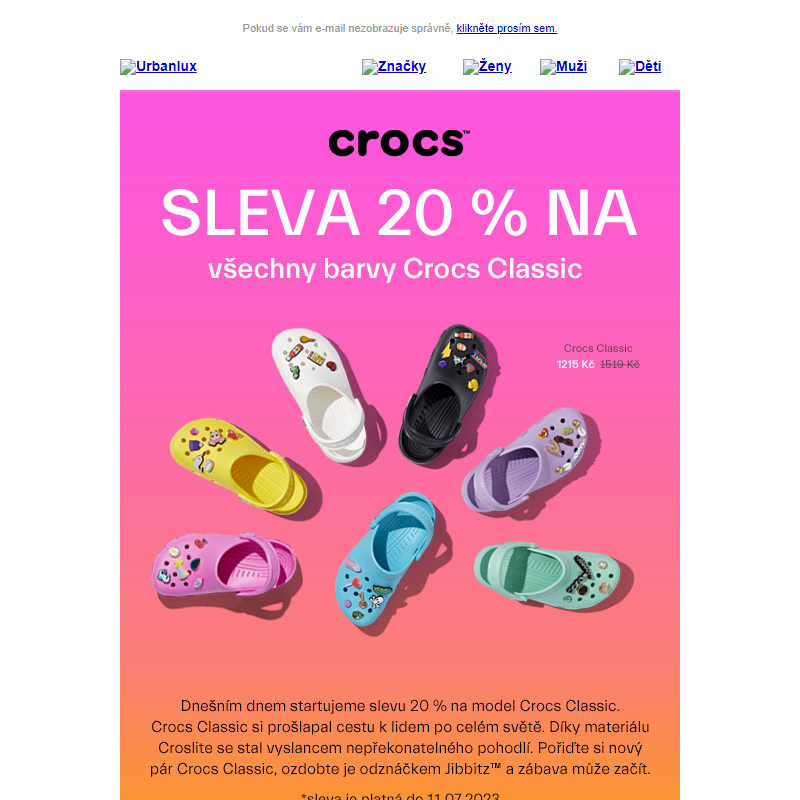Crocs Classic nyní se slevou 30 %