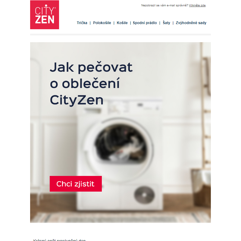 Jak prát CityZen, aby vydržel?