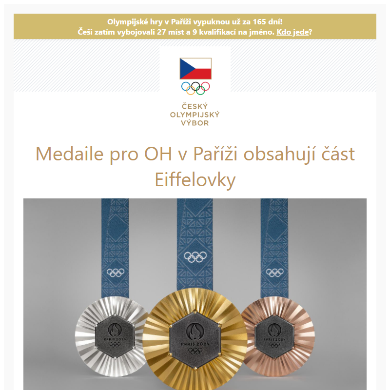 Takhle vypadají olympijské medaile pro Paříž! ___