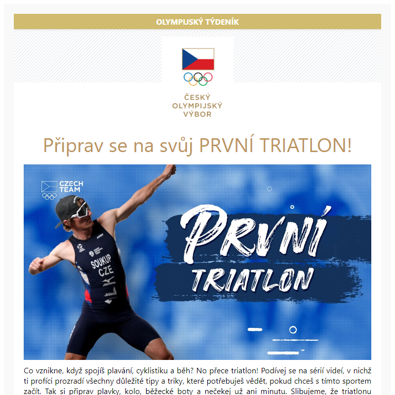 Připrav se na svůj PRVNÍ TRIATLON! ________