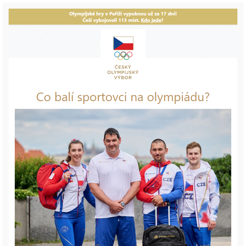 Co balí sportovci na olympiádu? _