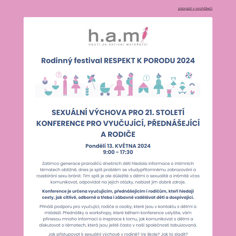 Pojďte se potkat na konferenci Sexuální výchova pro 21. století