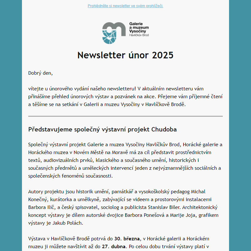 Newsletter únor 2025