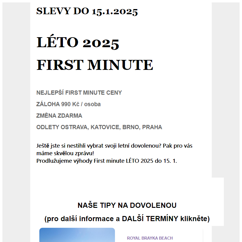 Slevy na léto prodlouženy