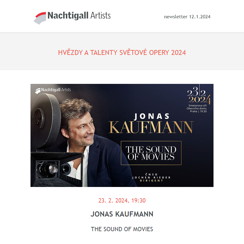 Nachtigall Artists newsletter - 12. 1. 2024