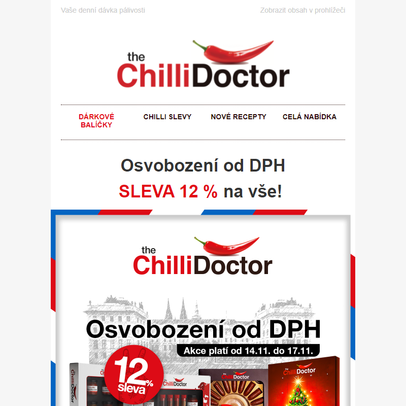 Osvobození od DPH - Užijte si 12% slevy na vše.