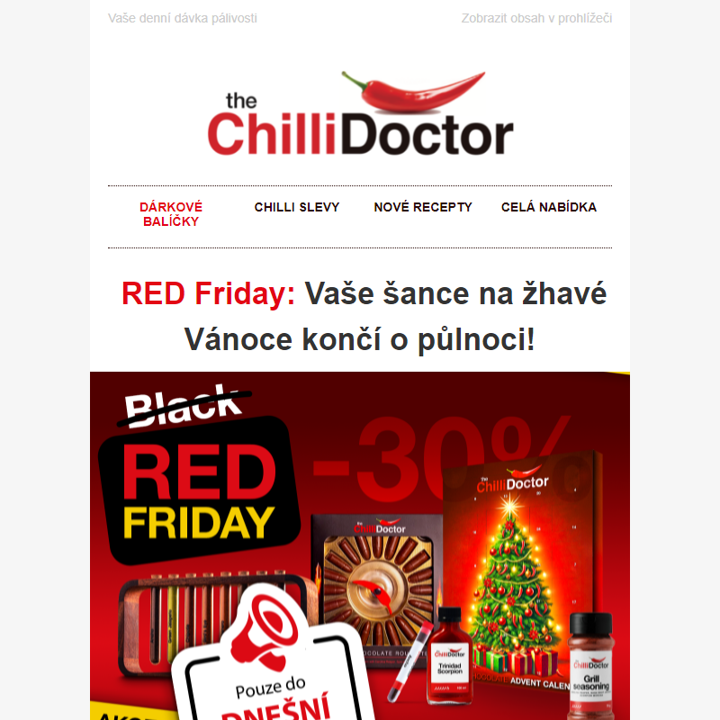 RED Friday: platí pouze do dnešní půlnoci.