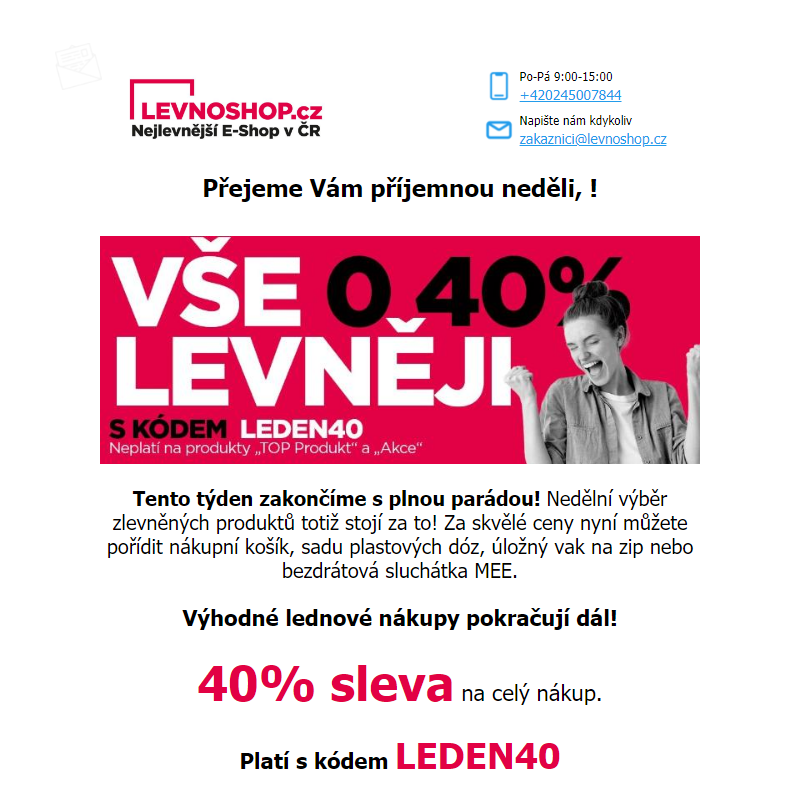 Nenechte si ujít! Sada plastových dóz za 79 Kč, úložný vak na zip za 23 Kč nebo dětské licenční tepláky za 52 Kč!