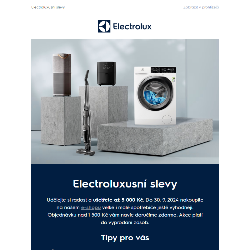 Electroluxusní slevy