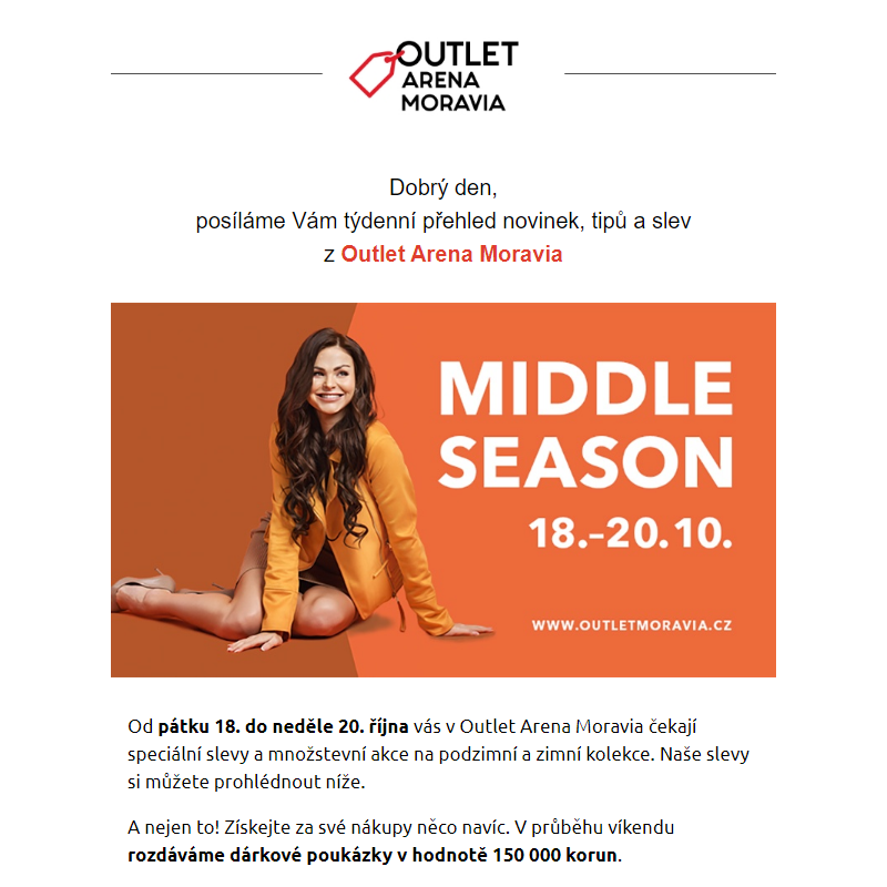 Middle Season – víkend plný slev