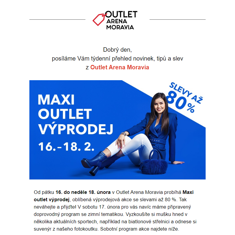 Maxi Outlet Výprodej začíná již tento pátek