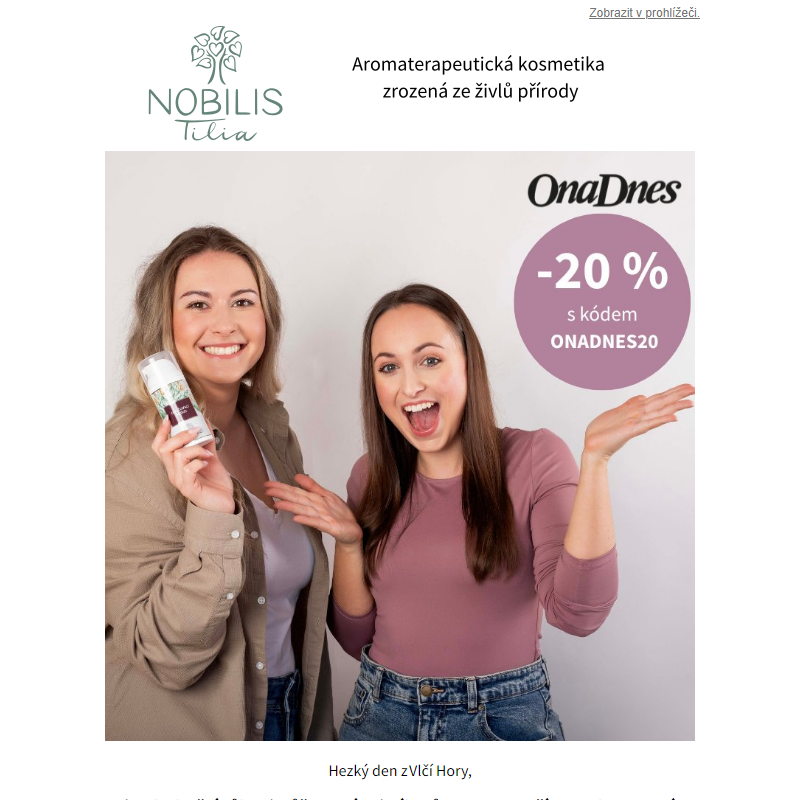 Užijte si 20% slevu na péči o pleť _