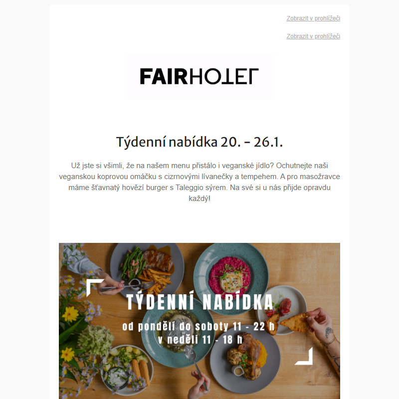 FAIRCAFE Týdenní nabídka