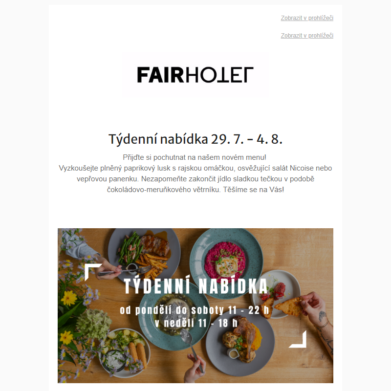 FAIRCAFE Týdenní nabídka