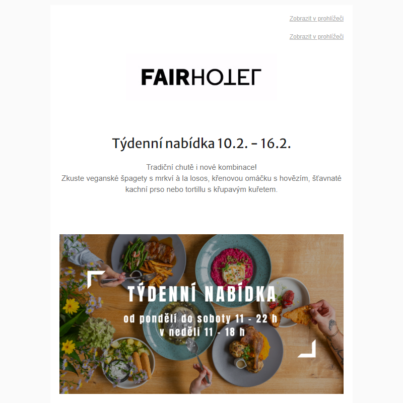 FAIRCAFE Týdenní nabídka