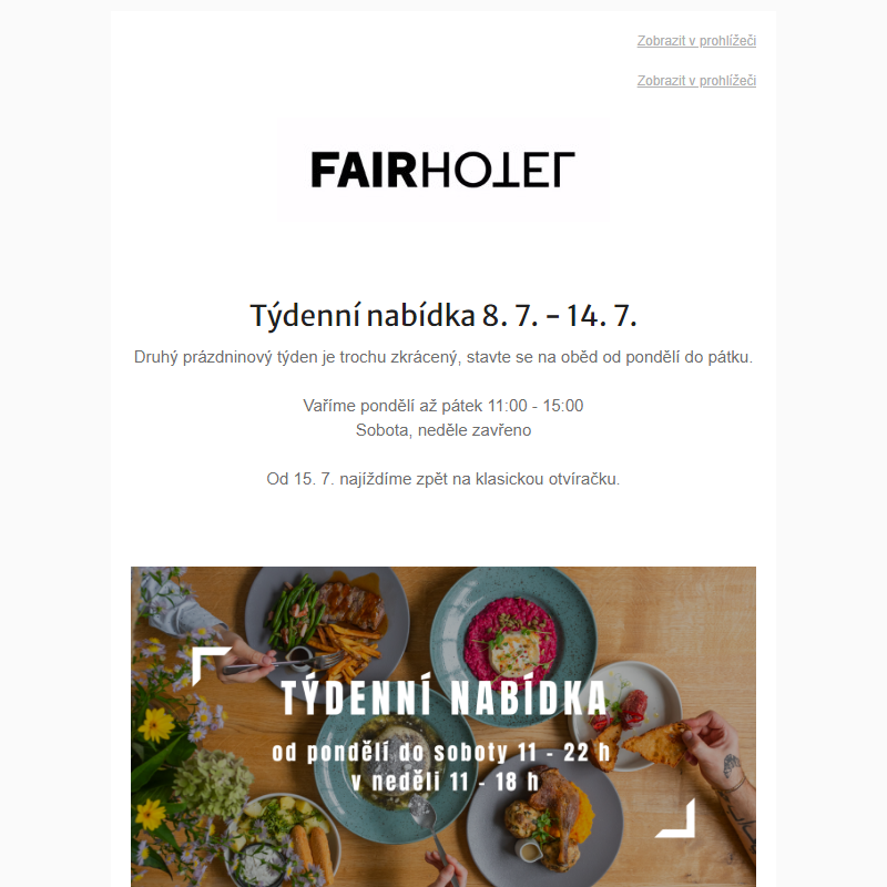 FAIRCAFE Týdenní nabídka