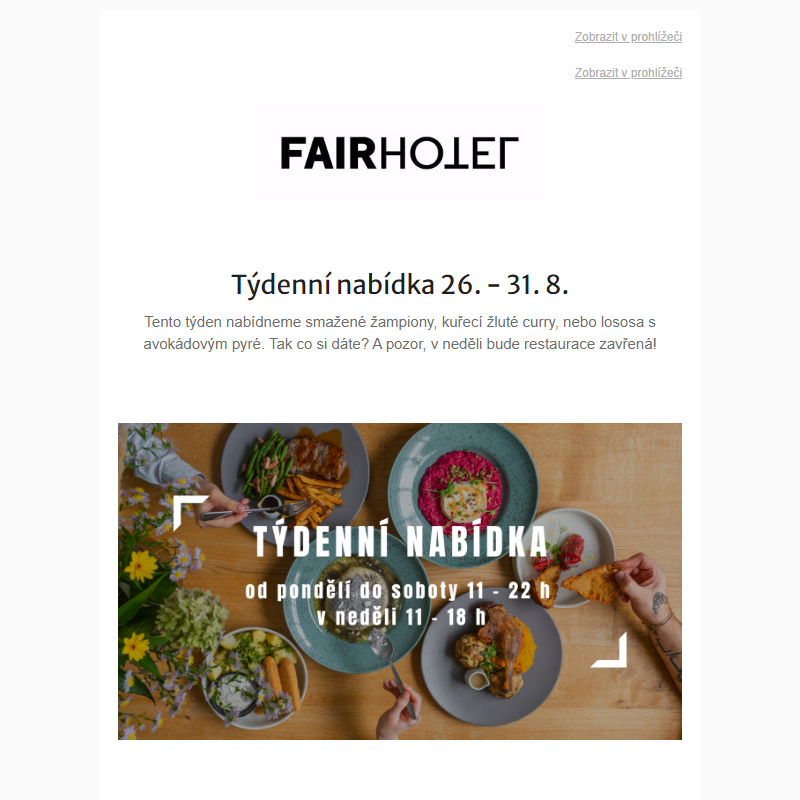 FAIRCAFE Týdenní nabídka